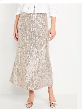 Old Navy Sequin Maxi Skirt - Champagne Sparkle